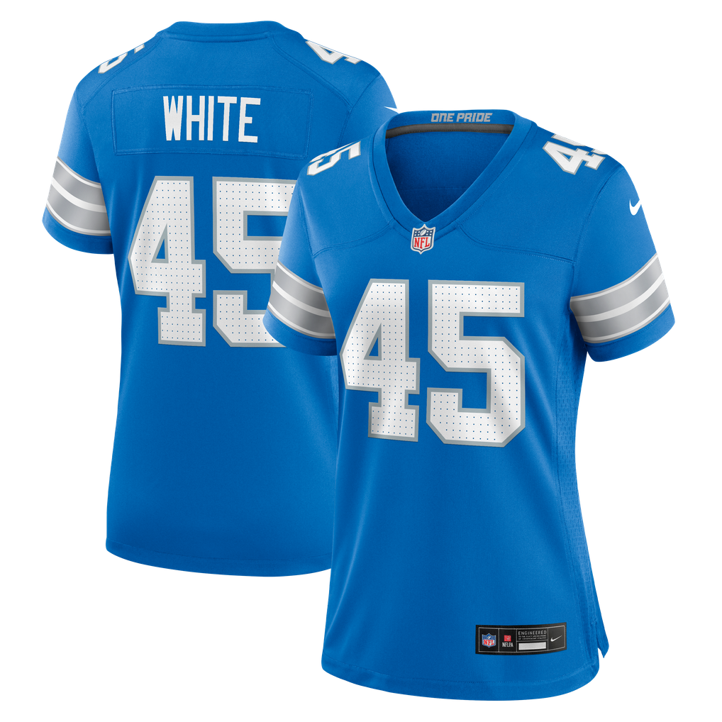 Women's Detroit Lions Devin White Nike Blue Team Game Jersey - Image 1