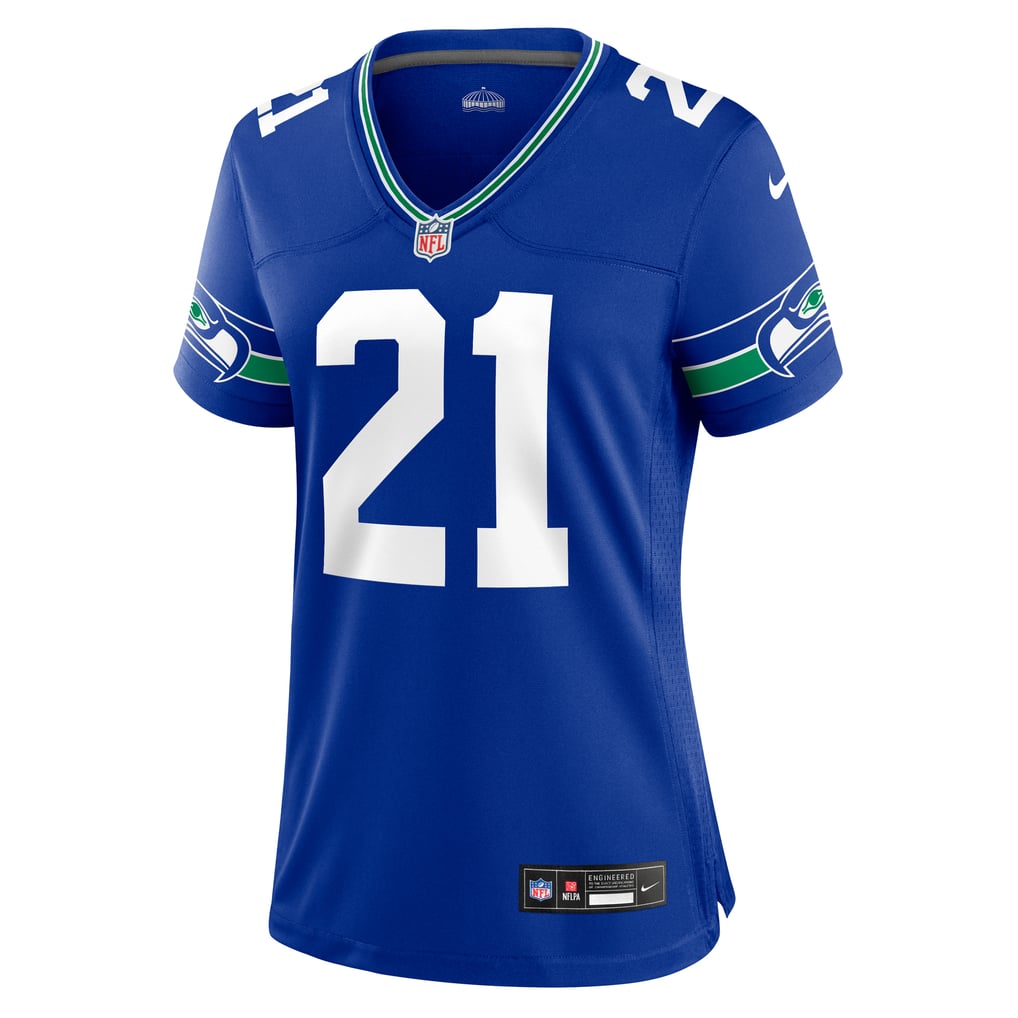 Women's Seattle Seahawks Devon Witherspoon Nike Royal Throwback Player Game Jersey - Image 3
