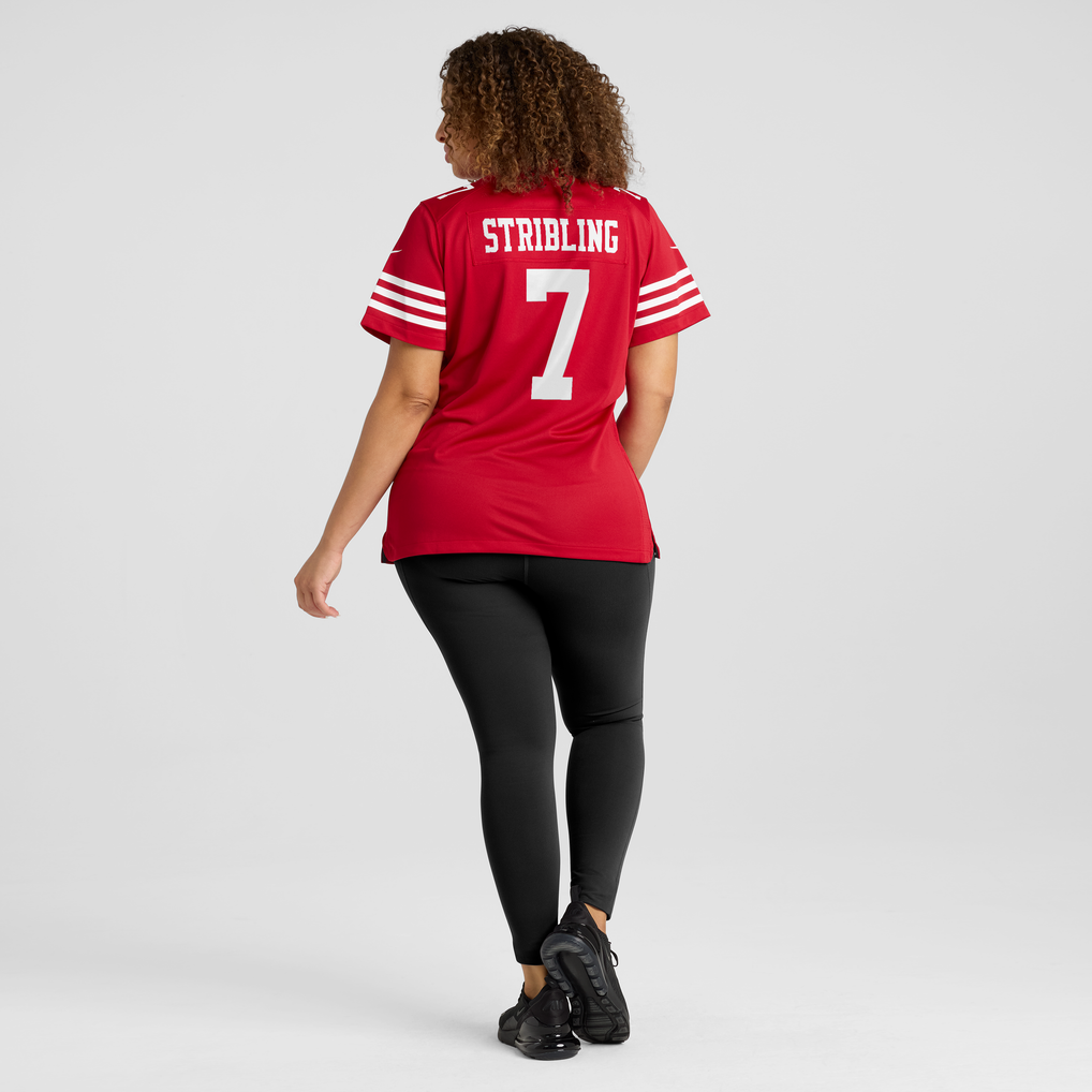 Women's San Francisco 49ers De'Zhaun Stribling Nike Scarlet Team Game Jersey - Image 8
