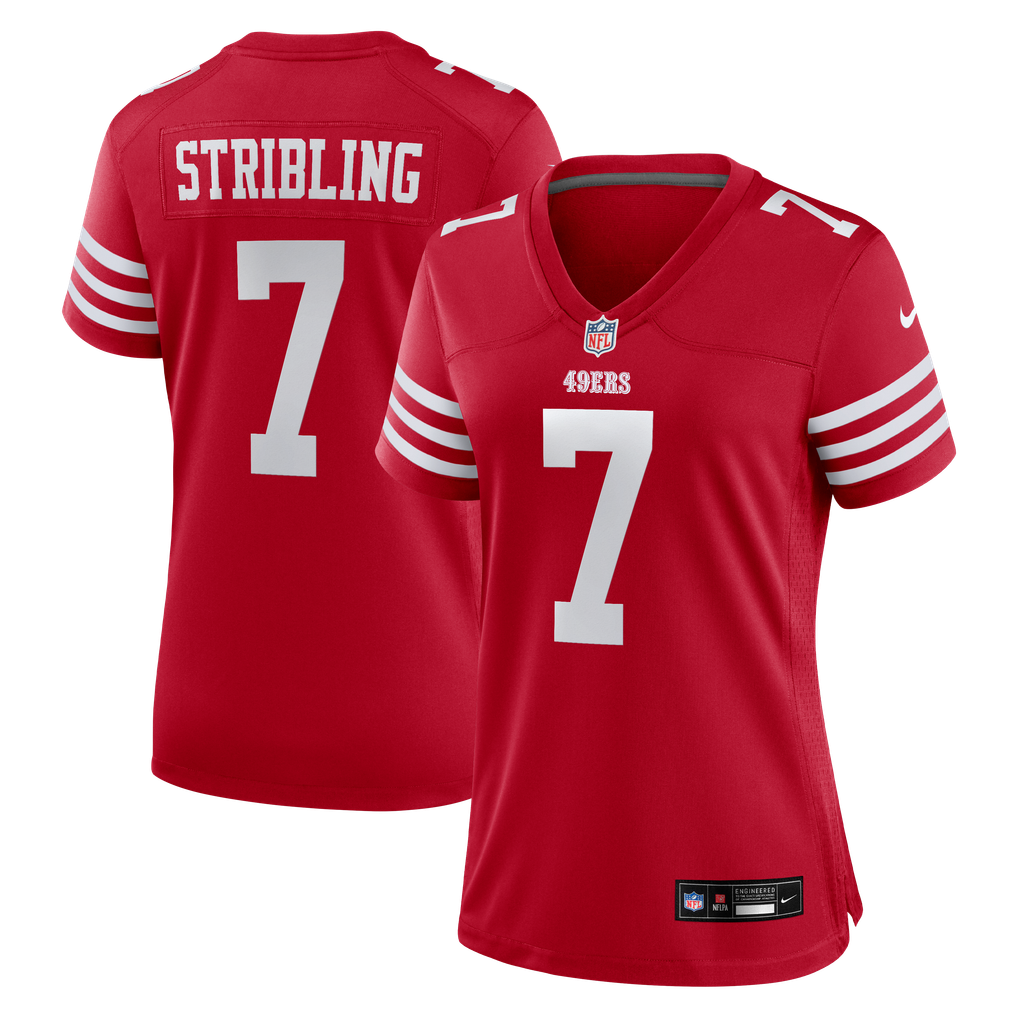Women's San Francisco 49ers De'Zhaun Stribling Nike Scarlet Team Game Jersey - Image 1