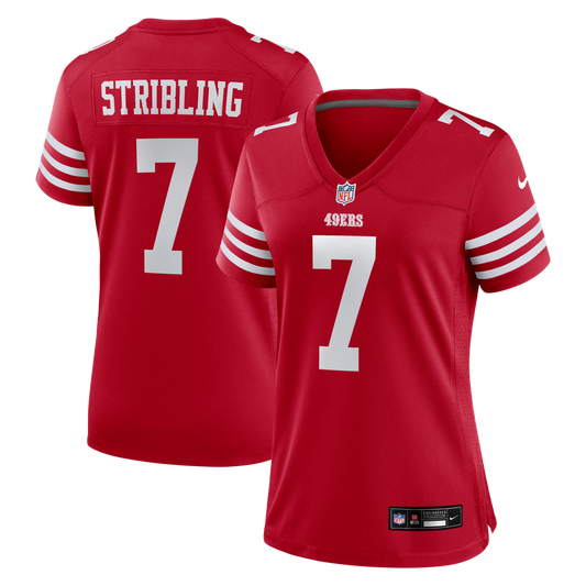 Women's San Francisco 49ers De'Zhaun Stribling Nike Scarlet Team Game Jersey - Image 1