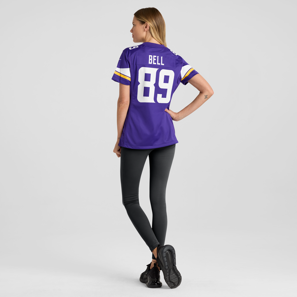 Women's Minnesota Vikings Dillon Bell Nike Purple Team Game Jersey - Image 4