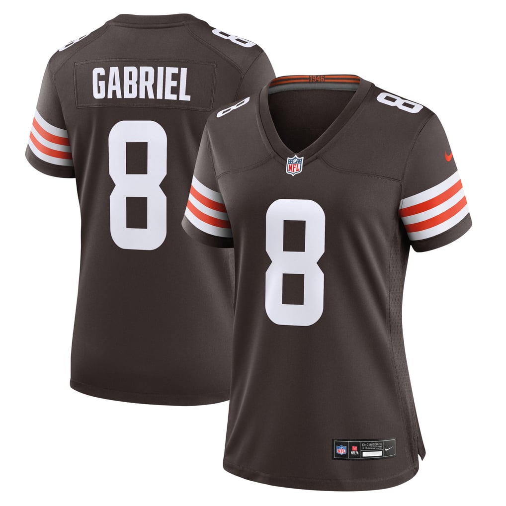 Women's Cleveland Browns Dillon Gabriel Nike Brown Team Game Jersey - Image 2