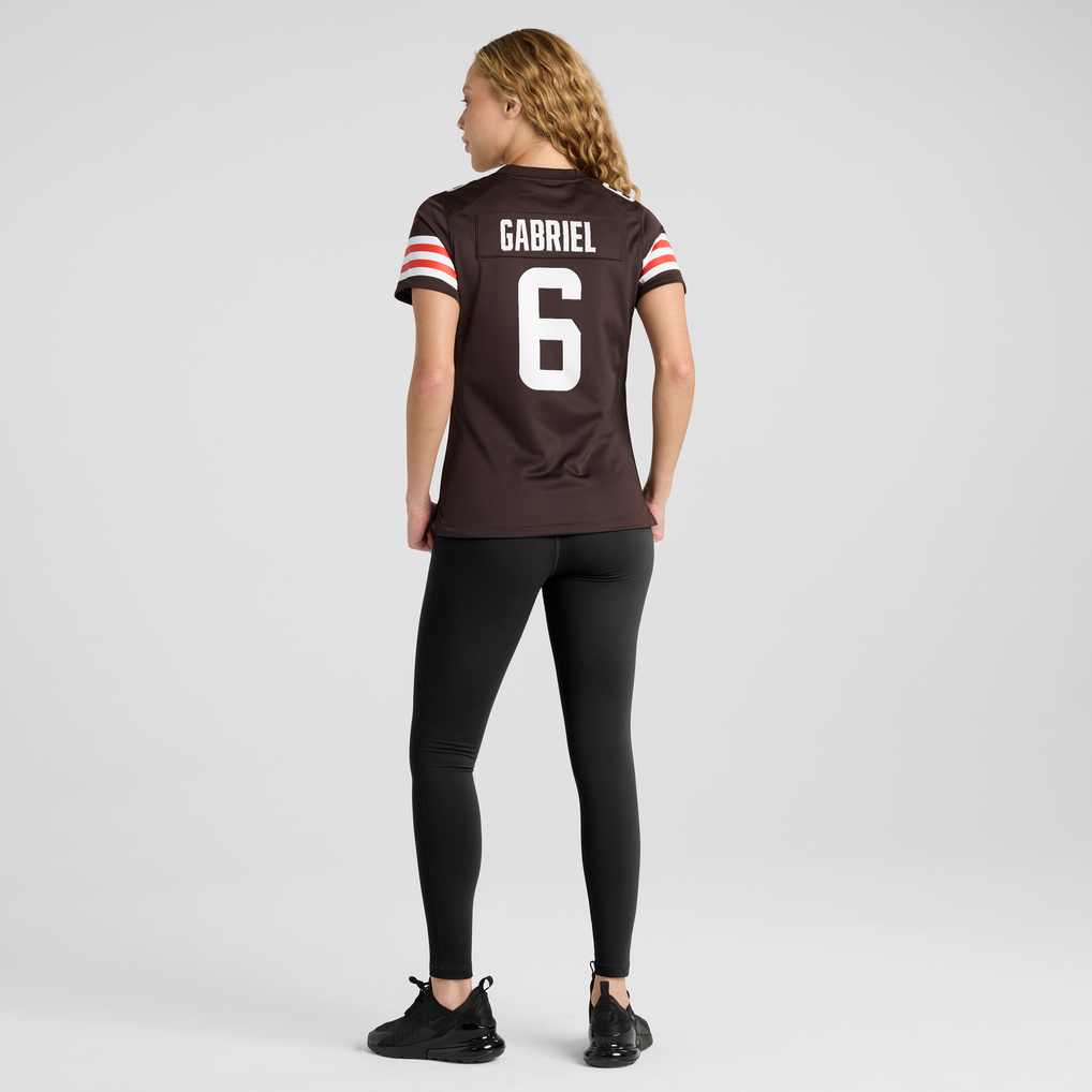 Women's Cleveland Browns Dillon Gabriel Nike Brown Team Game Jersey - Image 4