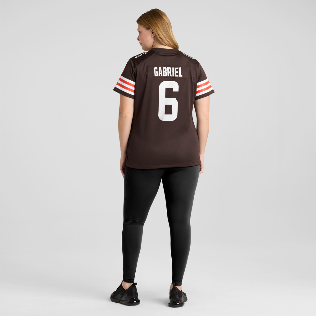 Women's Cleveland Browns Dillon Gabriel Nike Brown Team Game Jersey - Image 6