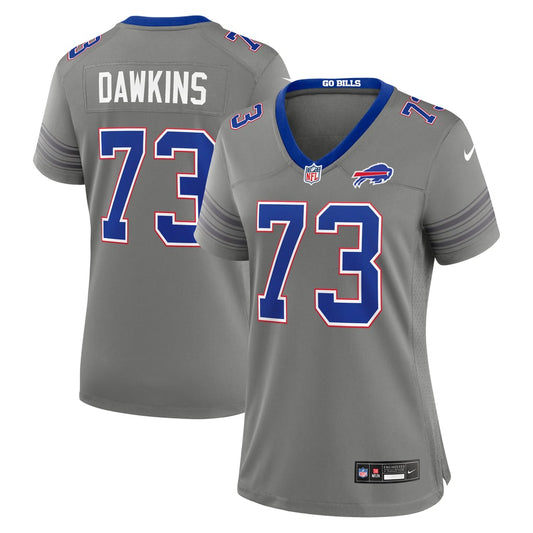Women's Buffalo Bills Dion Dawkins Nike Gray Nickel City Game Jersey - Image 1