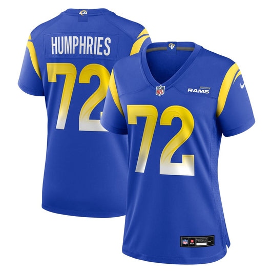 Women's Los Angeles Rams D.J. Humphries Nike  Royal Team Game Jersey - Image 1