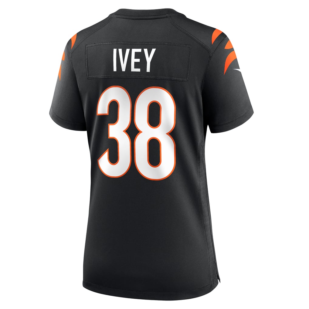 Women's Cincinnati Bengals DJ Ivey Nike Black Team Game Jersey - Image 4