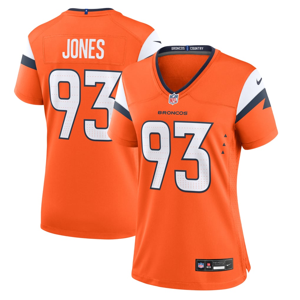 Women's Denver Broncos D.J. Jones Nike  Orange Team Game Jersey - Image 1