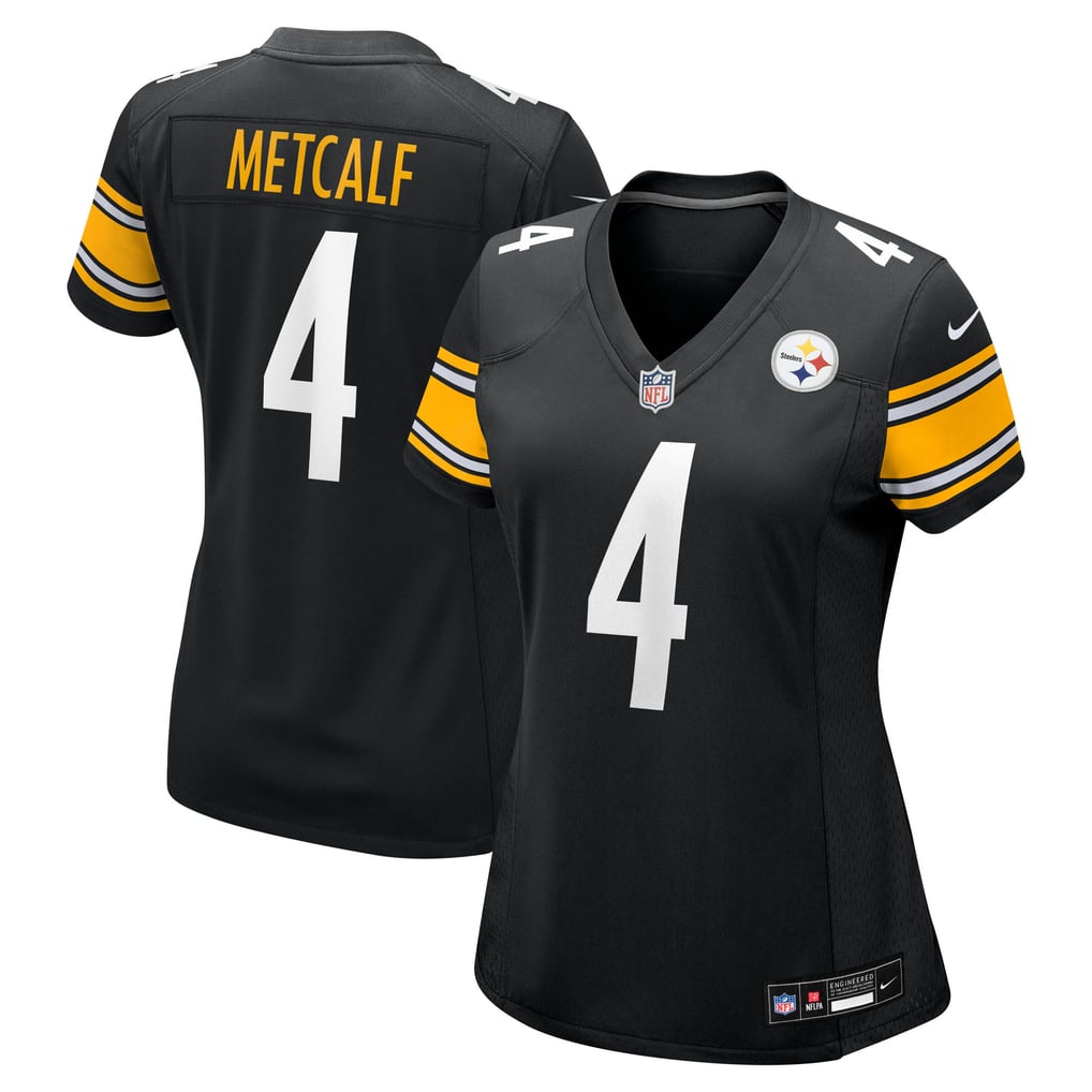 Women's Pittsburgh Steelers DK Metcalf Nike  Black Team Game Jersey - Image 2