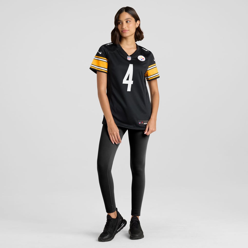 Women's Pittsburgh Steelers DK Metcalf Nike  Black Team Game Jersey - Image 5