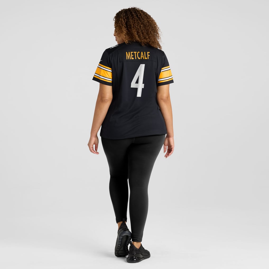Women's Pittsburgh Steelers DK Metcalf Nike  Black Team Game Jersey - Image 8