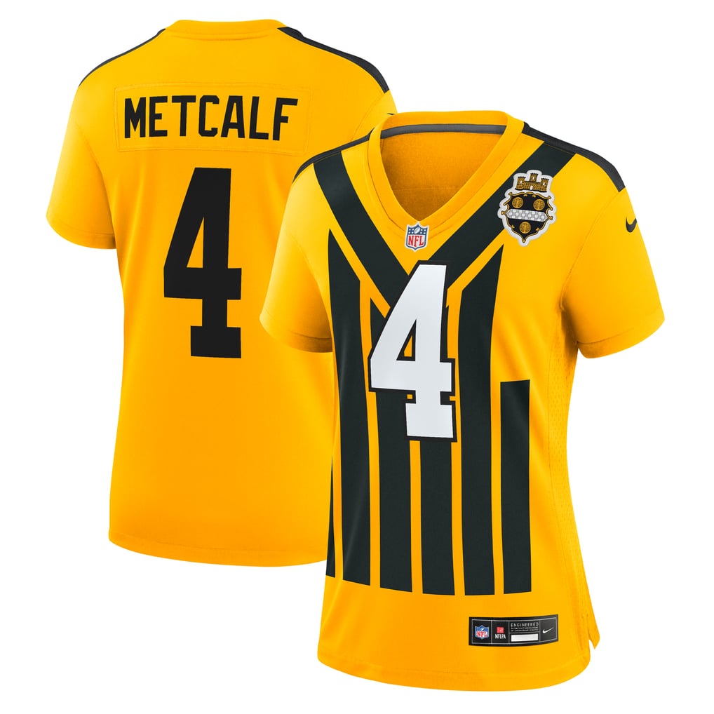 Women's Pittsburgh Steelers DK Metcalf Nike Gold Alternate 1933 Throwback Game Jersey - Image 2