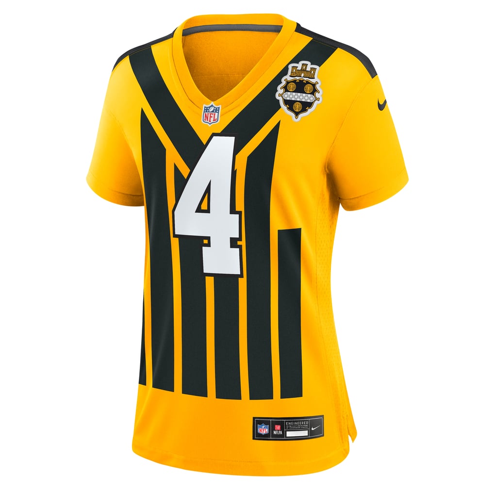 Women's Pittsburgh Steelers DK Metcalf Nike Gold Alternate 1933 Throwback Game Jersey - Image 3