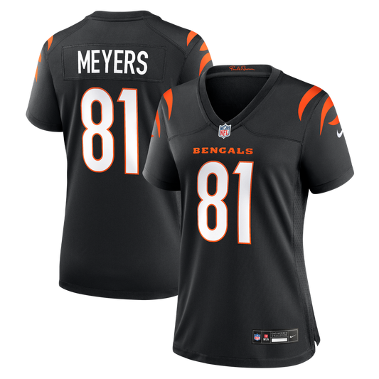Women's Cincinnati Bengals Dohnte Meyers Nike Black Team Game Jersey - Image 1