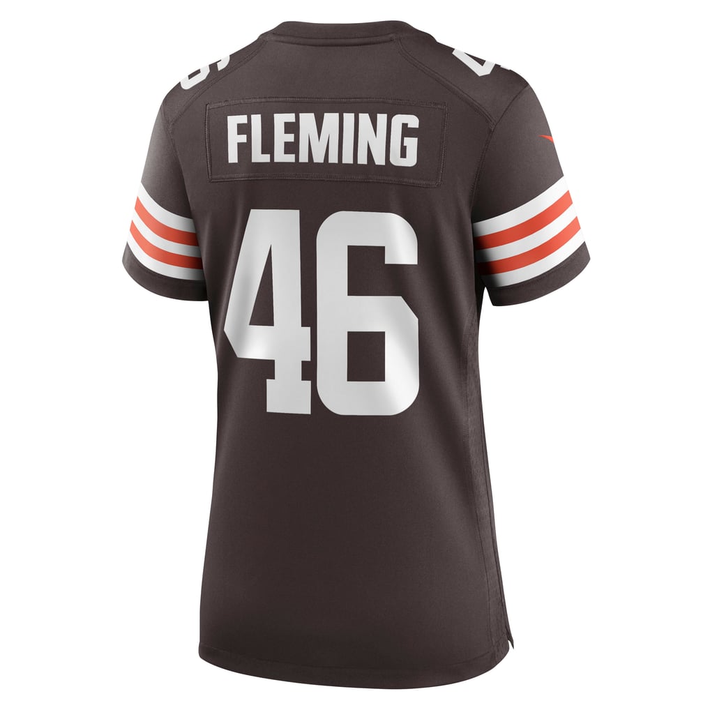 Women's Cleveland Browns Don Fleming Nike Brown Retired Player Jersey - Image 4