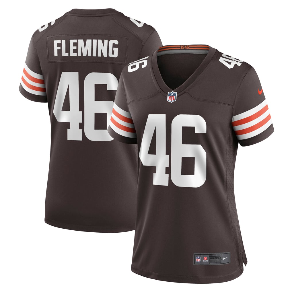 Women's Cleveland Browns Don Fleming Nike Brown Retired Player Jersey - Image 1