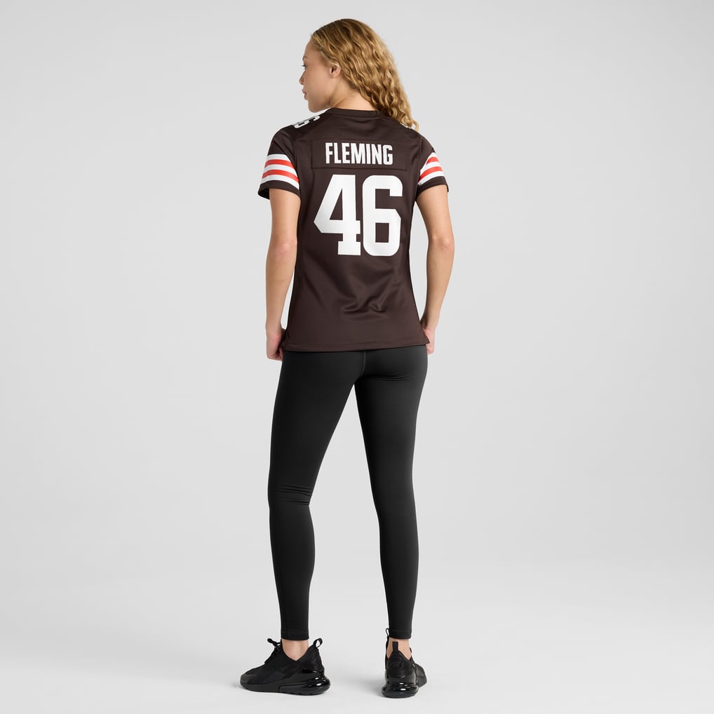 Women's Cleveland Browns Don Fleming Nike Brown Retired Player Jersey - Image 6