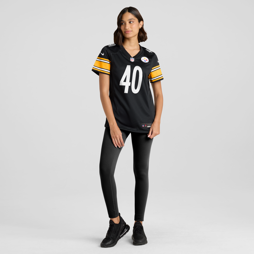 Women's Pittsburgh Steelers Doneiko Slaughter Nike Black Team Game Jersey - Image 3
