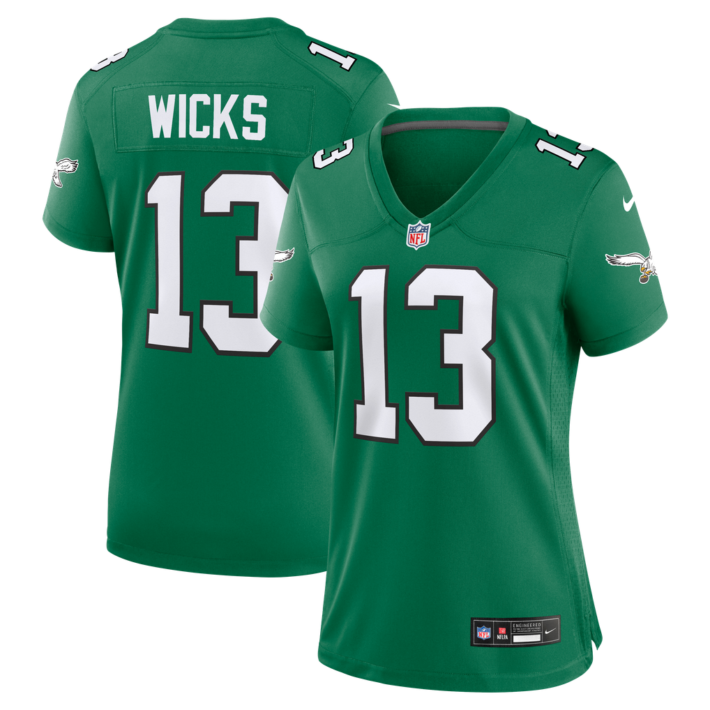 Women's Philadelphia Eagles Dontayvion Wicks Nike Kelly Green Alternate  Game Jersey - Image 1