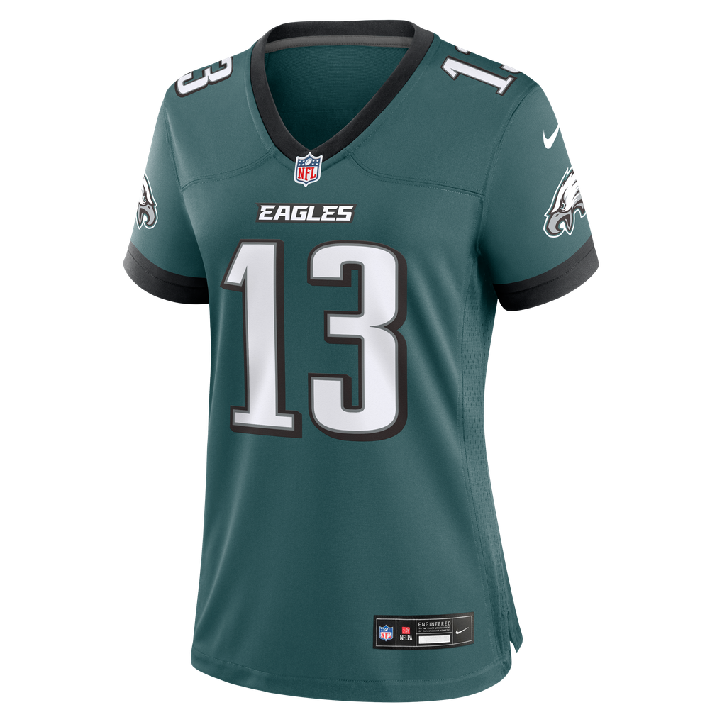 Women's Philadelphia Eagles Dontayvion Wicks Nike Midnight Green Team Game Jersey - Image 3
