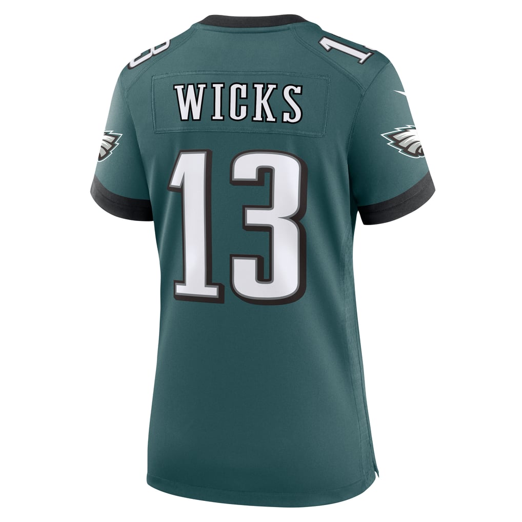 Women's Philadelphia Eagles Dontayvion Wicks Nike Midnight Green Team Game Jersey - Image 4