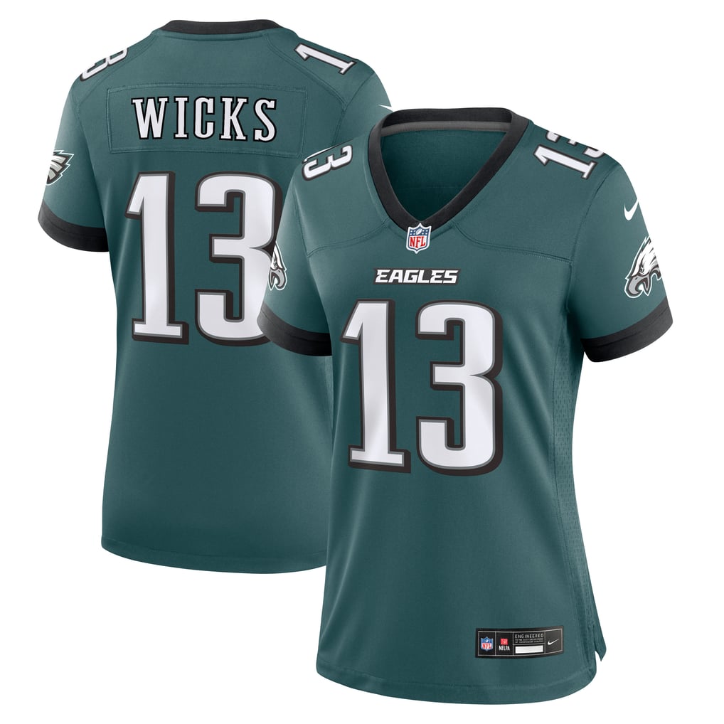 Women's Philadelphia Eagles Dontayvion Wicks Nike Midnight Green Team Game Jersey - Image 1