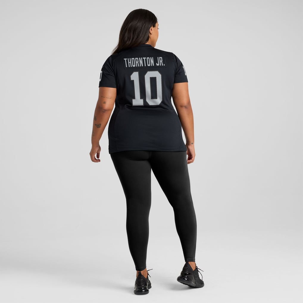 Women's Las Vegas Raiders Dont'e Thornton Jr. Nike  Black Team Game Jersey - Image 8