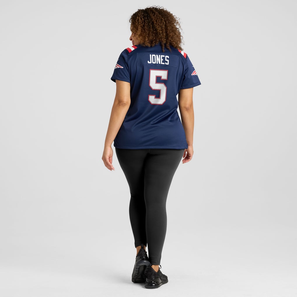 Women's New England Patriots Dre'Mont Jones Nike Navy Team Game Jersey - Image 6