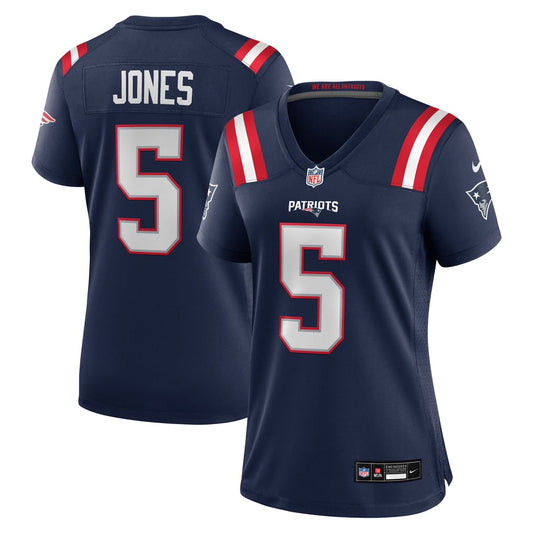 Women's New England Patriots Dre'Mont Jones Nike Navy Team Game Jersey - Image 1
