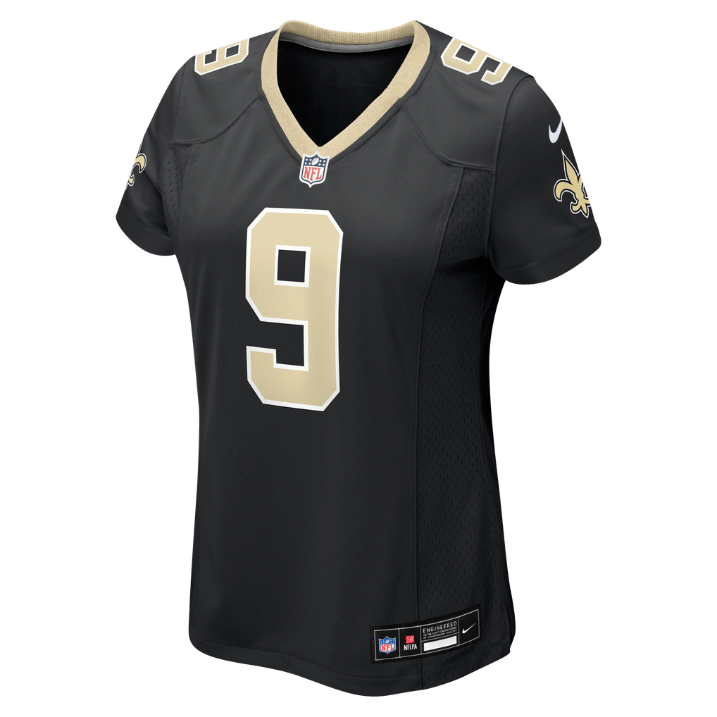 Women's New Orleans Saints Drew Brees Nike  Black Team Game Jersey - Image 3