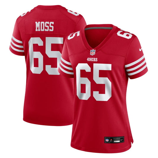 Women's San Francisco 49ers Drew Moss Nike  Scarlet Team Game Jersey - Image 1
