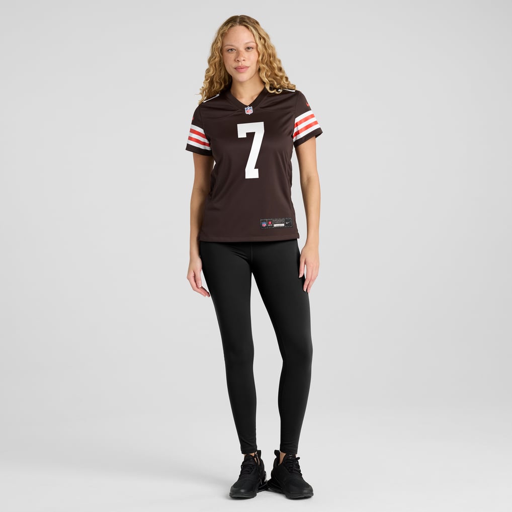 Women's Cleveland Browns Dustin Hopkins Nike Brown Team Game Jersey - Image 5