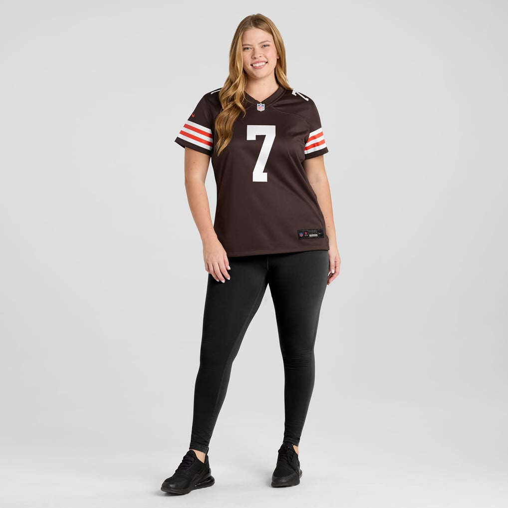 Women's Cleveland Browns Dustin Hopkins Nike Brown Team Game Jersey - Image 7