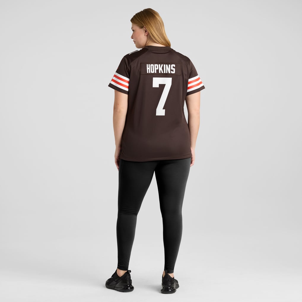 Women's Cleveland Browns Dustin Hopkins Nike Brown Team Game Jersey - Image 8