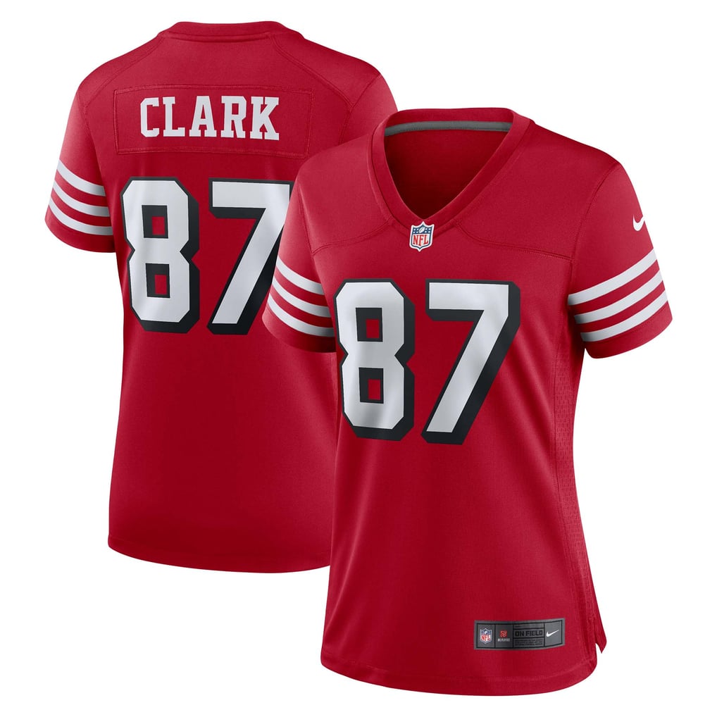 Women's San Francisco 49ers Dwight Clark Nike Scarlet Alternate Game Jersey - Image 2
