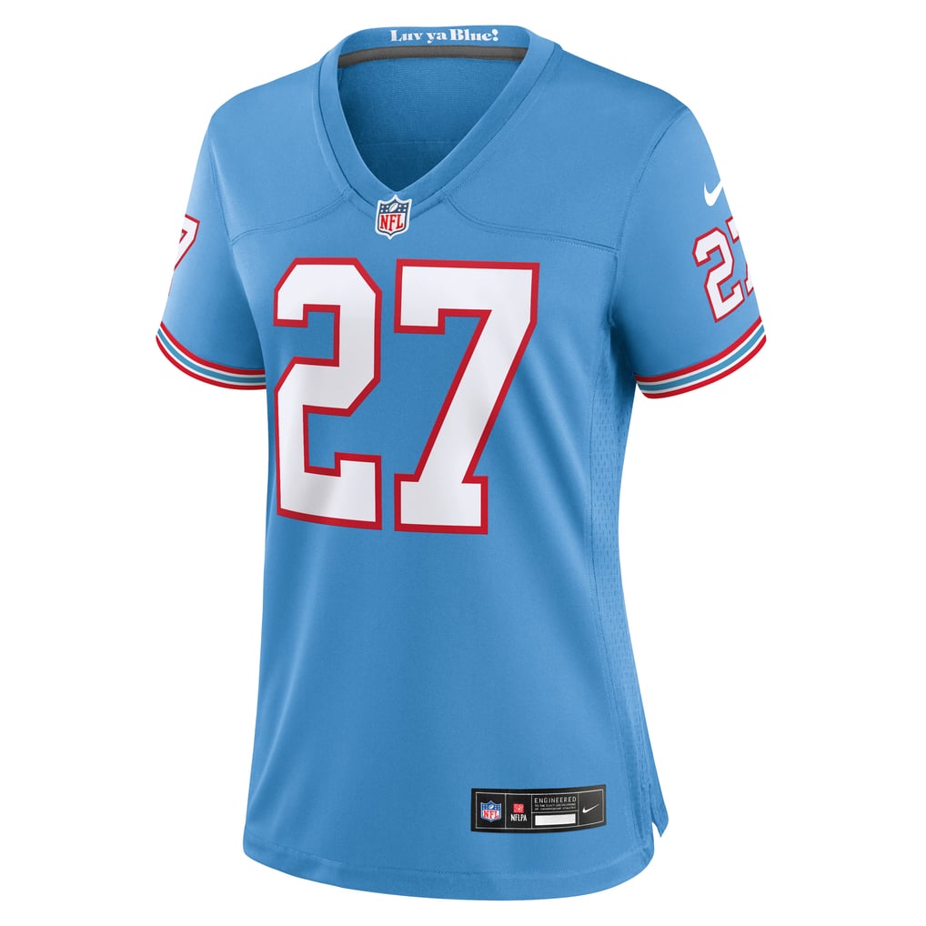 Women's Tennessee Titans Eddie George Nike Light Blue Oilers Throwback Retired Player Game Jersey - Image 3