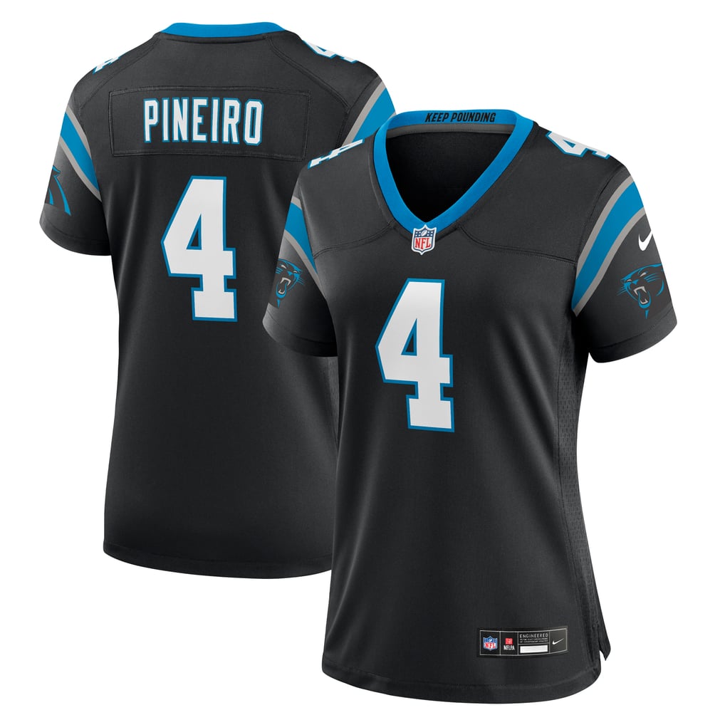 Women's Carolina Panthers Eddy Pineiro Nike Black Team Game Jersey - Image 1