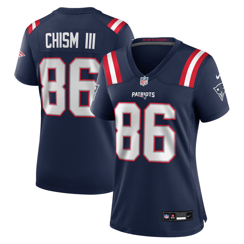 Women's New England Patriots Efton Chism III Nike  Navy Team Game Jersey - Image 1