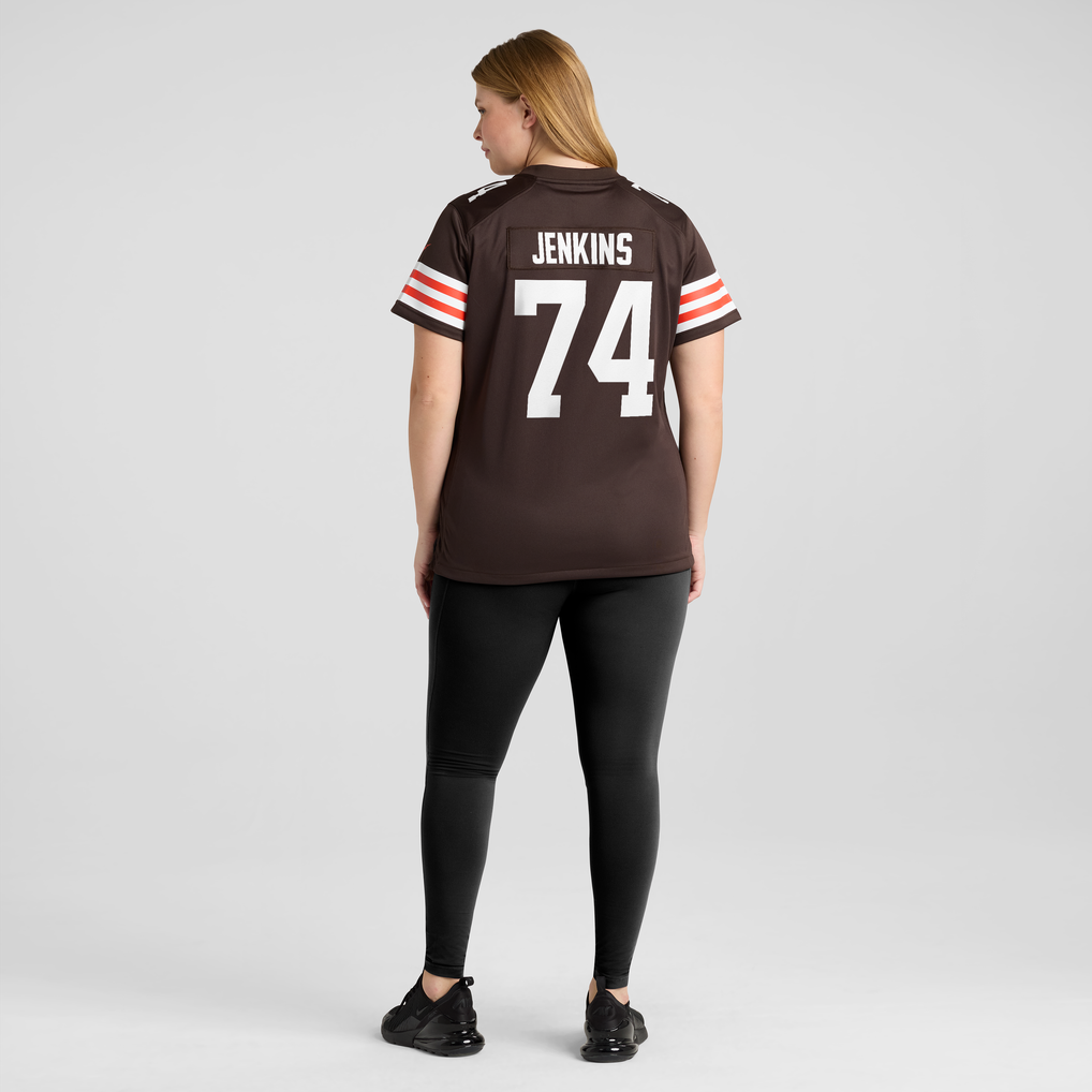 Women's Cleveland Browns Elgton Jenkins Nike Brown Team Game Jersey - Image 8