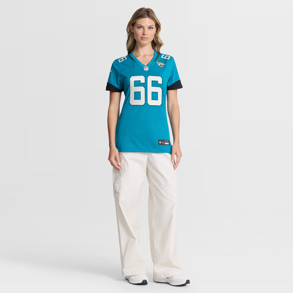 Women's Jacksonville Jaguars Eli Cox Nike Teal Team Game Jersey - Image 3