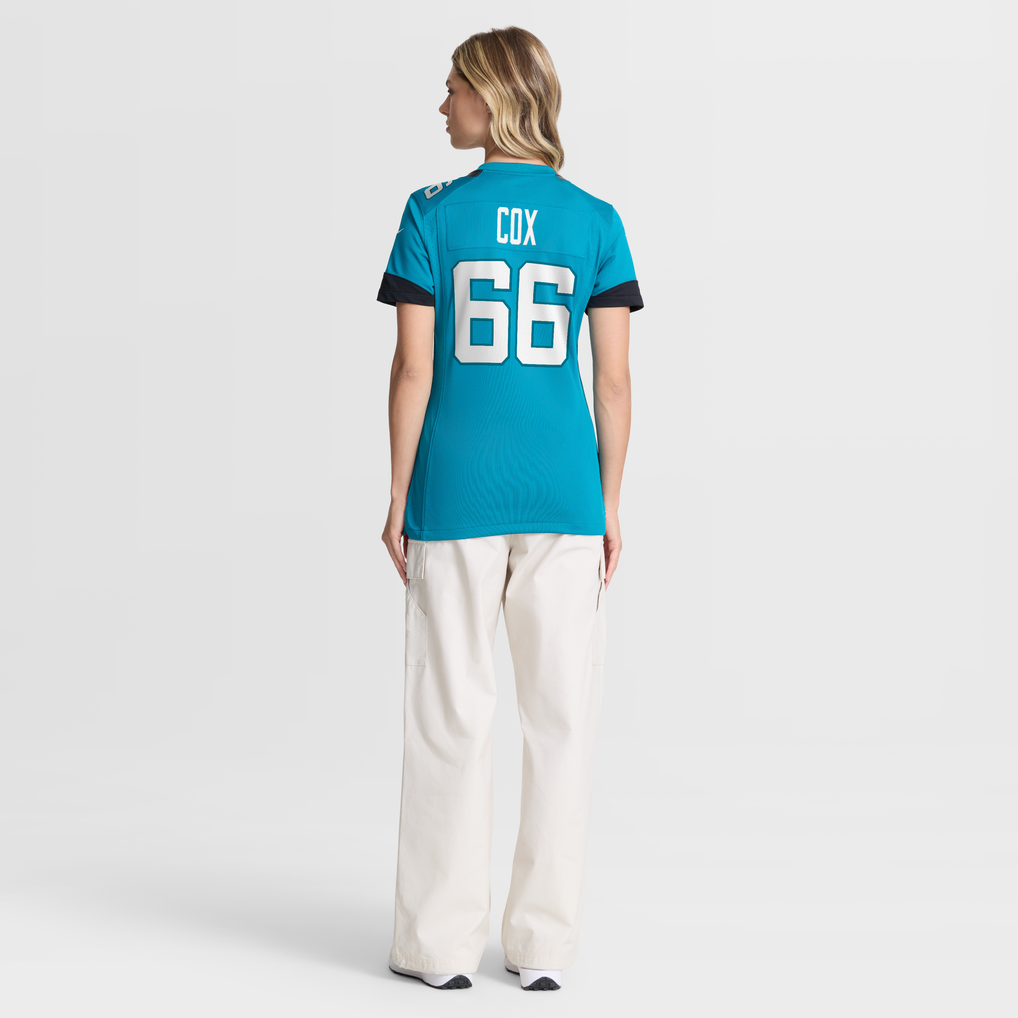 Women's Jacksonville Jaguars Eli Cox Nike Teal Team Game Jersey - Image 4