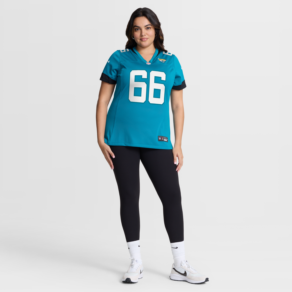 Women's Jacksonville Jaguars Eli Cox Nike Teal Team Game Jersey - Image 5