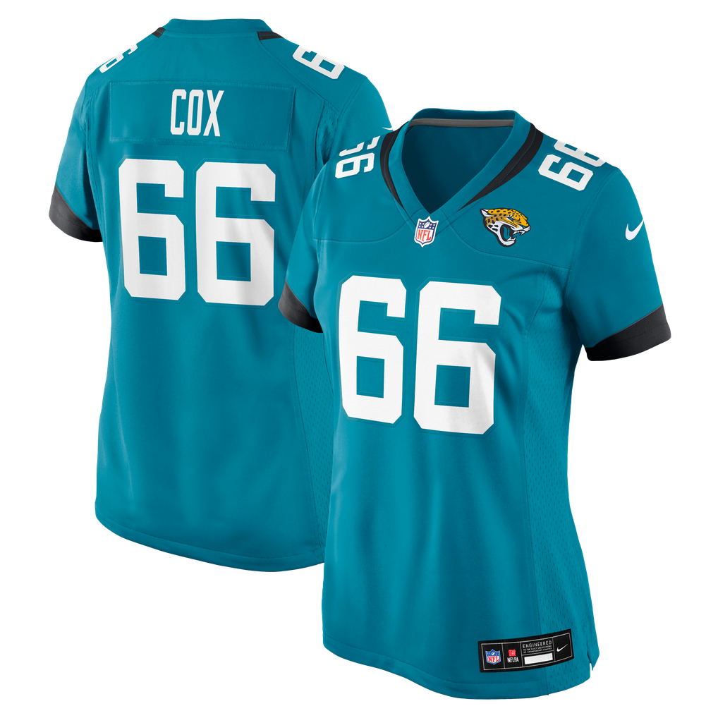 Women's Jacksonville Jaguars Eli Cox Nike Teal Team Game Jersey - Image 1