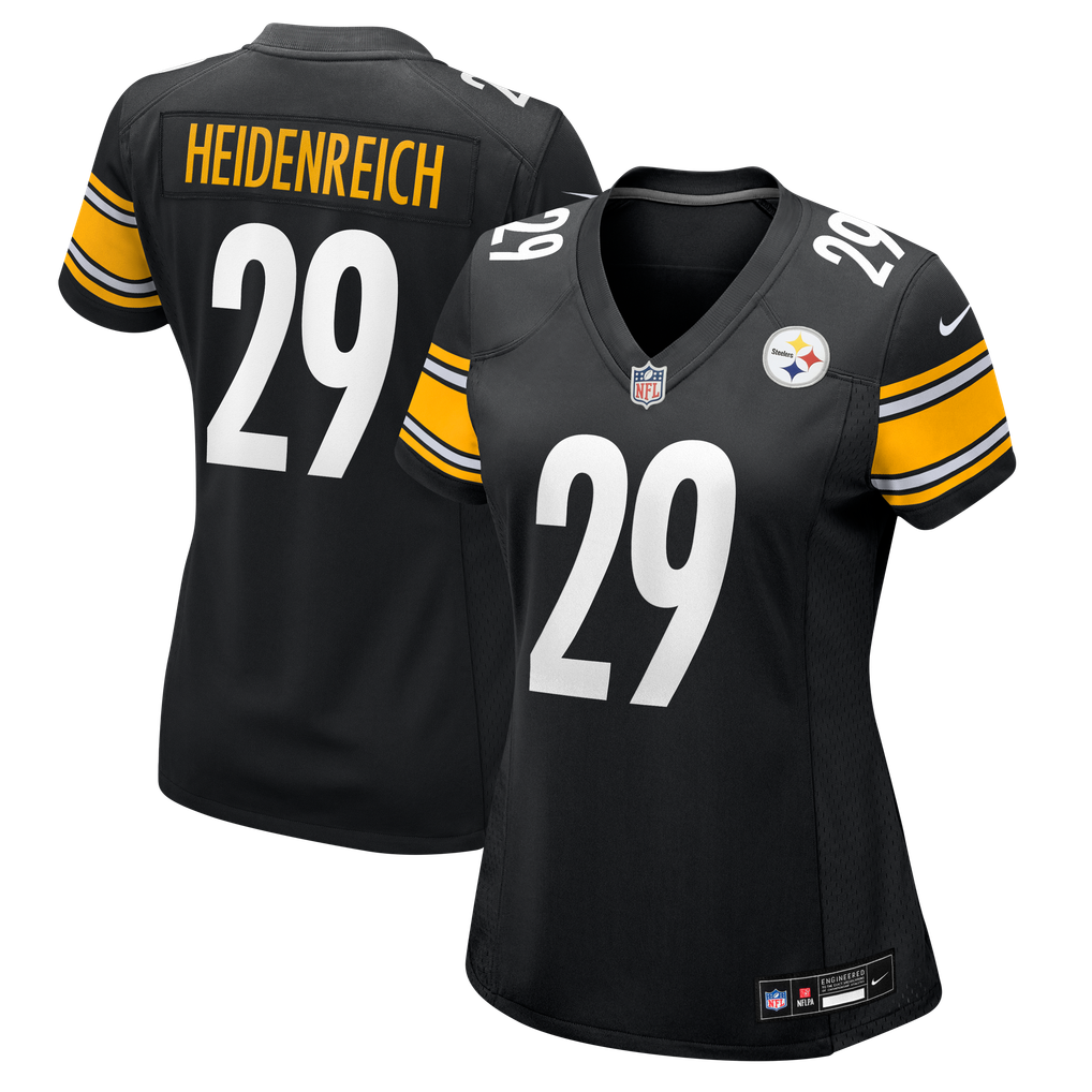 Women's Pittsburgh Steelers Eli Heidenreich Nike  Black Team Game Jersey - Image 1