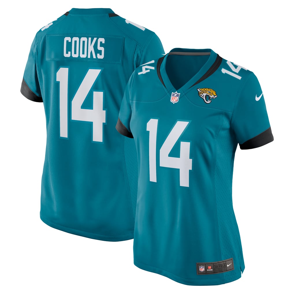 Women's Jacksonville Jaguars Elijah Cooks Nike  Teal Team Game Jersey - Image 2