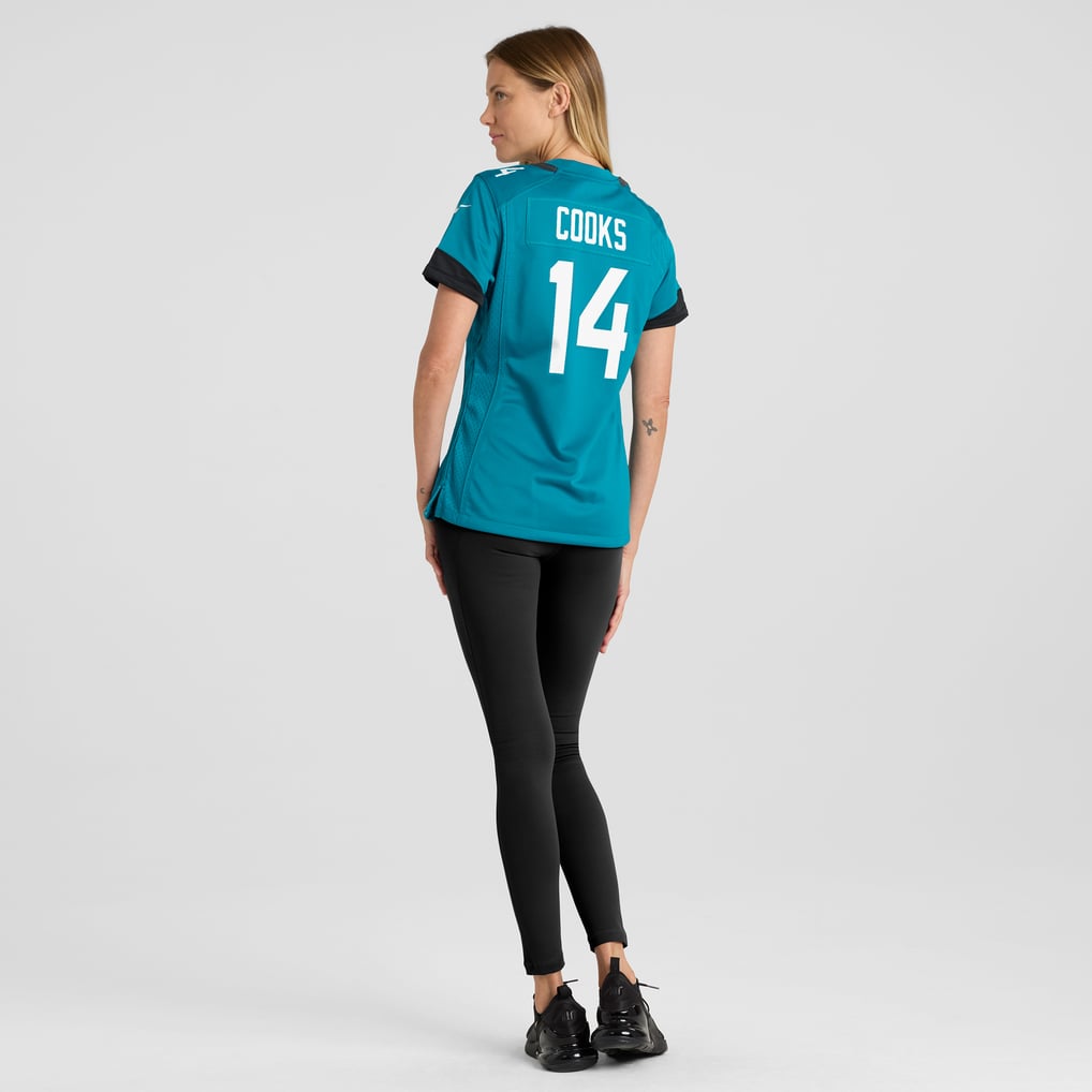 Women's Jacksonville Jaguars Elijah Cooks Nike  Teal Team Game Jersey - Image 6