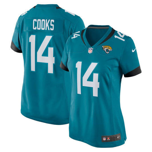 Women's Jacksonville Jaguars Elijah Cooks Nike  Teal Team Game Jersey - Image 1