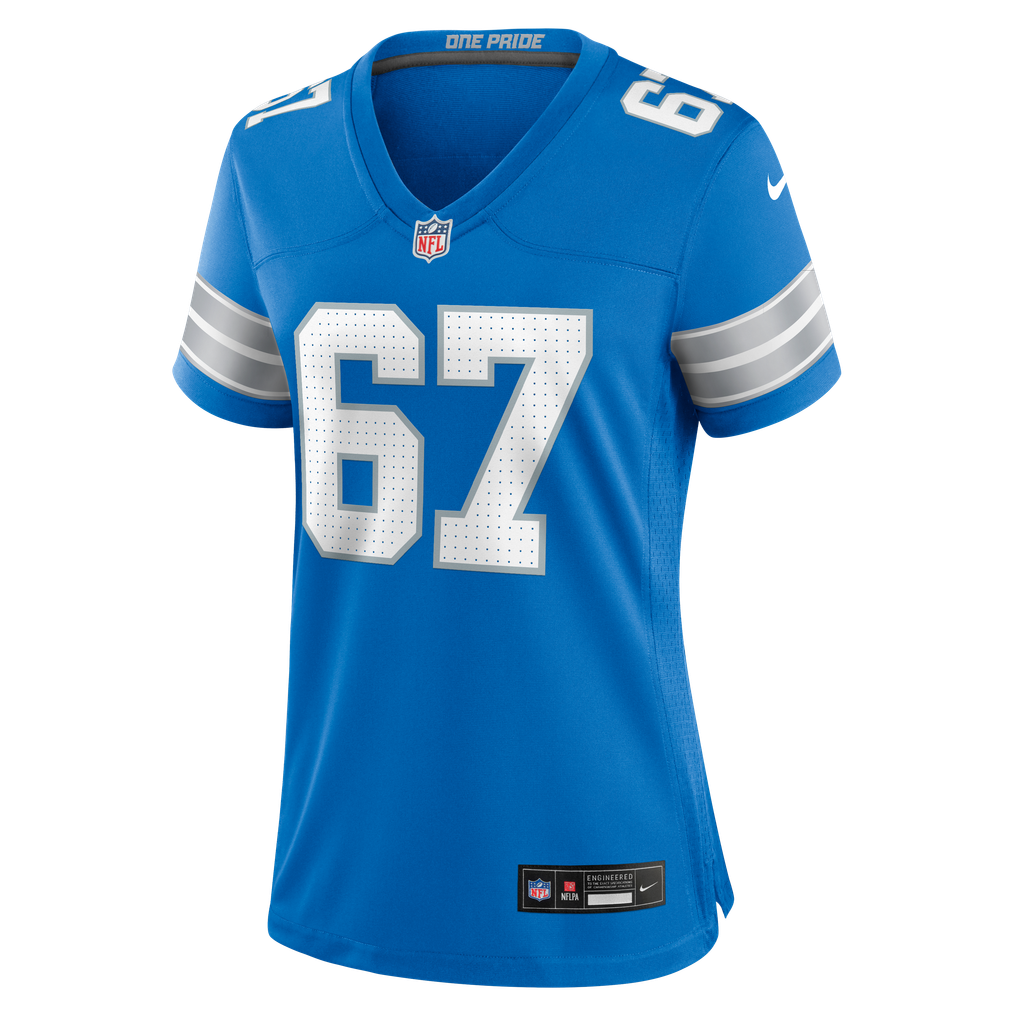 Women's Detroit Lions Elijah Klein Nike Blue Team Game Jersey - Image 7
