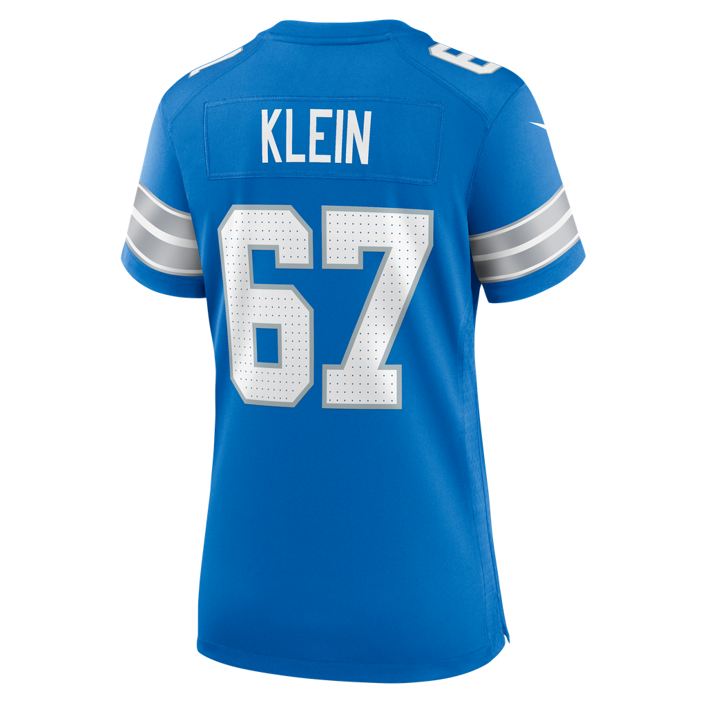 Women's Detroit Lions Elijah Klein Nike Blue Team Game Jersey - Image 8